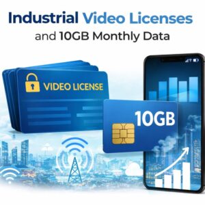 Zamatrack branded industrial video license with 10GB data package for I10 body camera device.